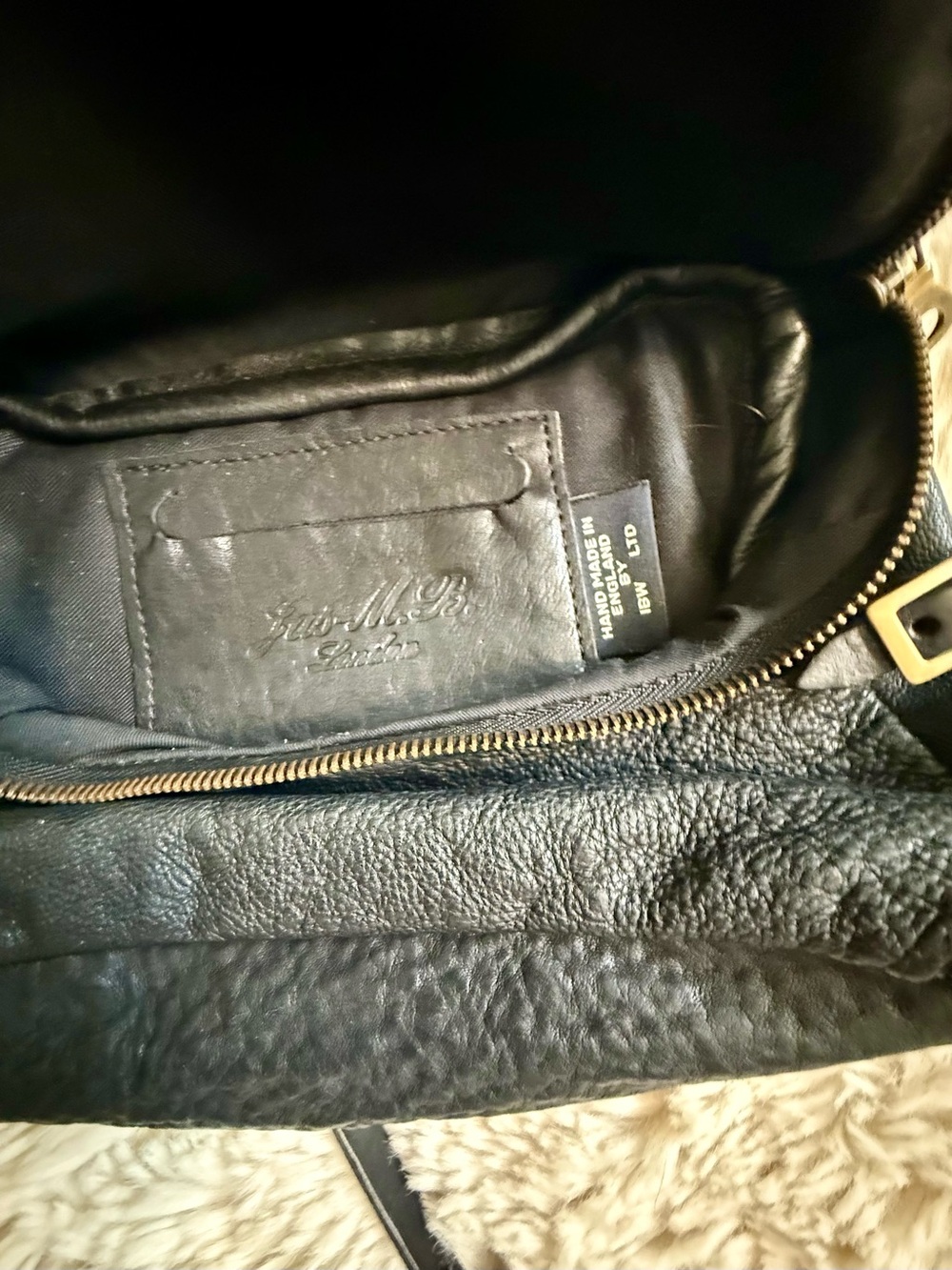 Jas MB Black Leather Cross Body Bag - Picture 10 of 15